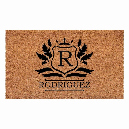 Calloway Mills Monogram Door Mat, Black, Natural, 24 in W x 36 in L 108242436R